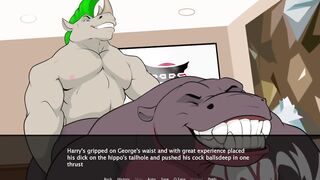 Breeding a Hippo Part 4 Big Dick Furry Animation Gay Game