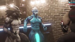 Deathclaw Spitroasted by Huge Muscular Furry Cum Dumps