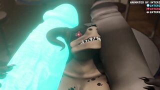 Deathclaw Spitroasted by Huge Muscular Furry Cum Dumps