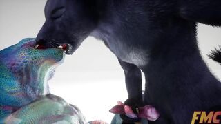 Drakon and Rawn brutal furry yiffing until they’re wrecked in cum