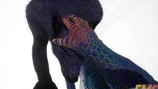 Drakon and Rawn brutal furry yiffing until they’re wrecked in cum