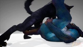 Drakon and Rawn brutal furry yiffing until they’re wrecked in cum