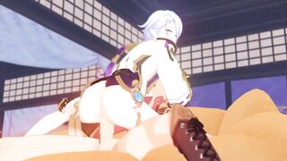 Ayato Rides Cock in Genshin Impact Gay Hentai