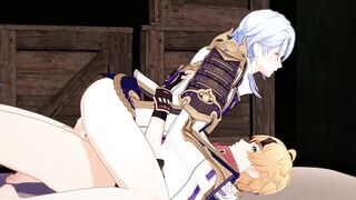 Genshin Impact gay yaoi first time raw cartoon