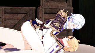 Genshin Impact gay yaoi first time raw cartoon