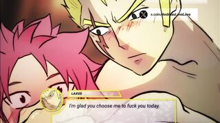 Laxus fucking Natsu raw yaoi anime no mercy bareback hunk plows him raw
