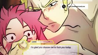 Laxus fucking Natsu raw yaoi anime no mercy bareback hunk plows him raw