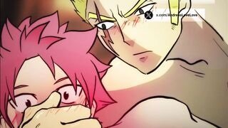 Laxus fucking Natsu raw yaoi anime no mercy bareback hunk plows him raw
