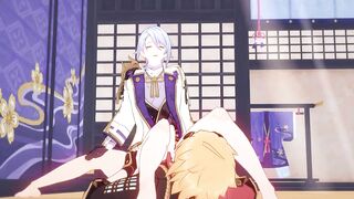 Ayato and Thoma's First Gay Time Animated Bareback Twink Roughness