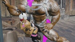 Gay Furry gets Destroyed by BBC Big Size Gangbang