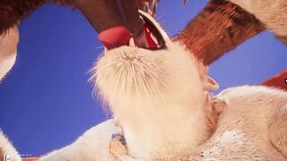 Vaark and Zumon raw furry yaoi gangbang with Max creampie anal