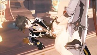 Tartaglia Zhongli Anal Brutal Rough Hentai Yaoi