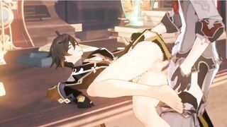 Tartaglia Zhongli Anal Brutal Rough Hentai Yaoi
