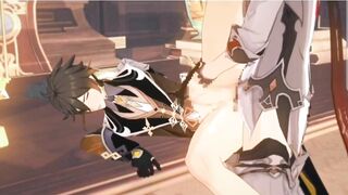 Tartaglia Zhongli Anal Brutal Rough Hentai Yaoi