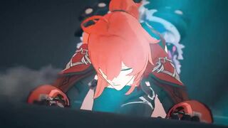 Diluc ruined raw and dripping by Fatui in Genshin gay hentai