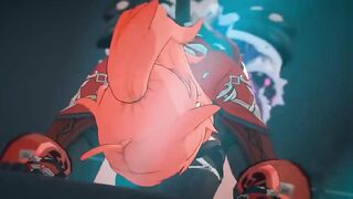 Diluc ruined raw and dripping by Fatui in Genshin gay hentai