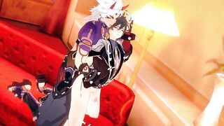 Zhongli and Itto destroyed in raw yaoi Genshin gay R34
