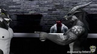 Duplicating hyper muscle growth raged trio fucks furry twinks raw