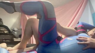Dva cosplay gets destroyed by daddy's big ass raw sloppy gay cumshot