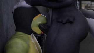 Public Alleyway Throatfuck Furry Animation Gay Yiff Cumshot.