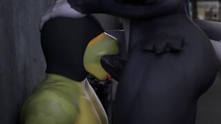 Public Alleyway Throatfuck Furry Animation Gay Yiff Cumshot.