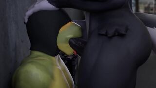 Public Alleyway Throatfuck Furry Animation Gay Yiff Cumshot.