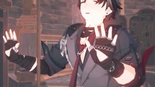 POV Fucking Wriothesley raw Genshin gay hentai animation