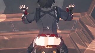 POV Fucking Wriothesley raw Genshin gay hentai animation