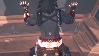 POV Fucking Wriothesley raw Genshin gay hentai animation