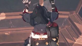 POV Fucking Wriothesley raw Genshin gay hentai animation