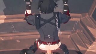 POV Fucking Wriothesley raw Genshin gay hentai animation