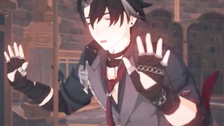 POV Fucking Wriothesley raw Genshin gay hentai animation