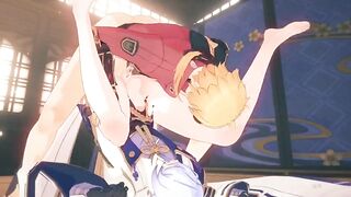 Ayato and Thoma destroyed in this raw Genshin Impact gay anal fuck