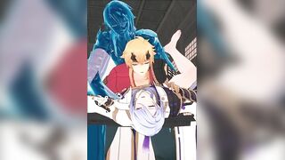 Thoma and Ayato Anal Gangbang ruined by Yaoi Hentai cum