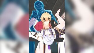 Thoma and Ayato Anal Gangbang ruined by Yaoi Hentai cum