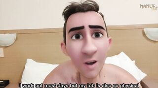 Step Dad destroyed in crowded mall toilet by horny feet fetish