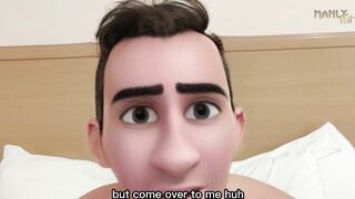 Step Dad destroyed in crowded mall toilet by horny feet fetish