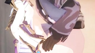 Ayato x NPC raw yaoi Genshin Impact hogtied moaning