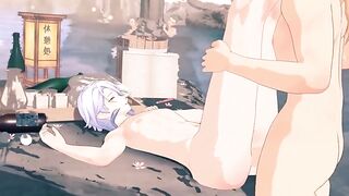 Ayato gets destroyed in raw bareback gay Genshin Impact yaoi