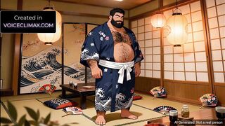 Bear Takeshi Fucked Raw in Japanese Robes Yaoi JOI Hentai