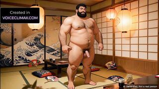 Bear Takeshi Fucked Raw in Japanese Robes Yaoi JOI Hentai