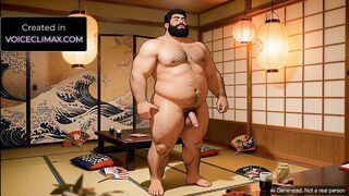 Bear Takeshi Fucked Raw in Japanese Robes Yaoi JOI Hentai