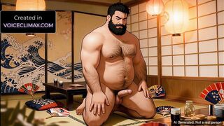 Bear Takeshi Fucked Raw in Japanese Robes Yaoi JOI Hentai