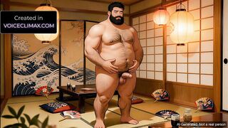 Bear Takeshi Fucked Raw in Japanese Robes Yaoi JOI Hentai