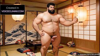 Bear Takeshi Fucked Raw in Japanese Robes Yaoi JOI Hentai
