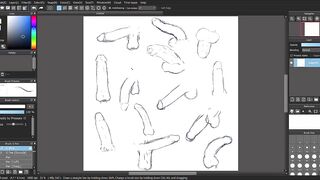 Gushing thick black cocks drawn in gay anime