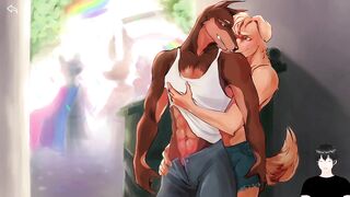 Pride Parade Jake x Doberman raw yaoi hardcore gay fuck