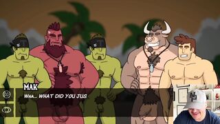Furry gay bull destroys Robin in raw bareback gaming session