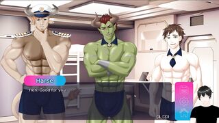Bull Captain demolishes Harse in hardcore 2d YAOI threesome