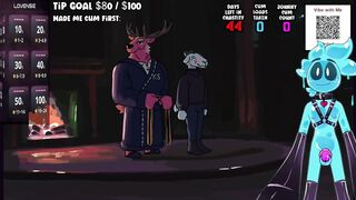 Slime rope bunny gets haunted mansion training in a gay adult animation